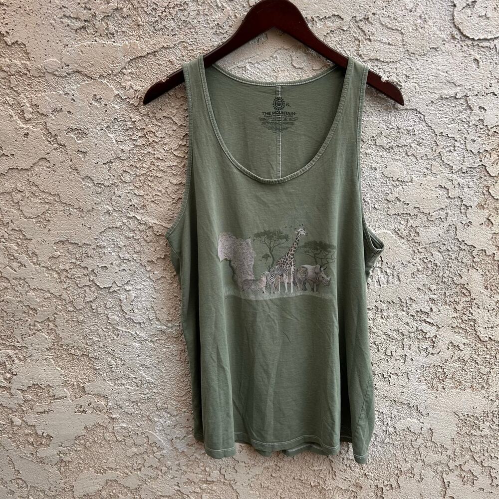 The Mountain Safari Animal Graphic Tank Top Adults Size XXL